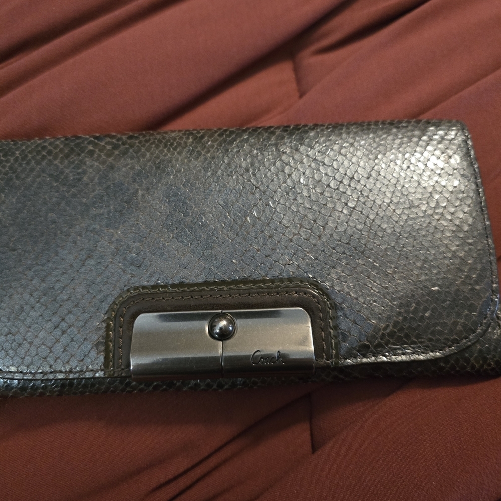 Coach Textured Black Leather Wallet